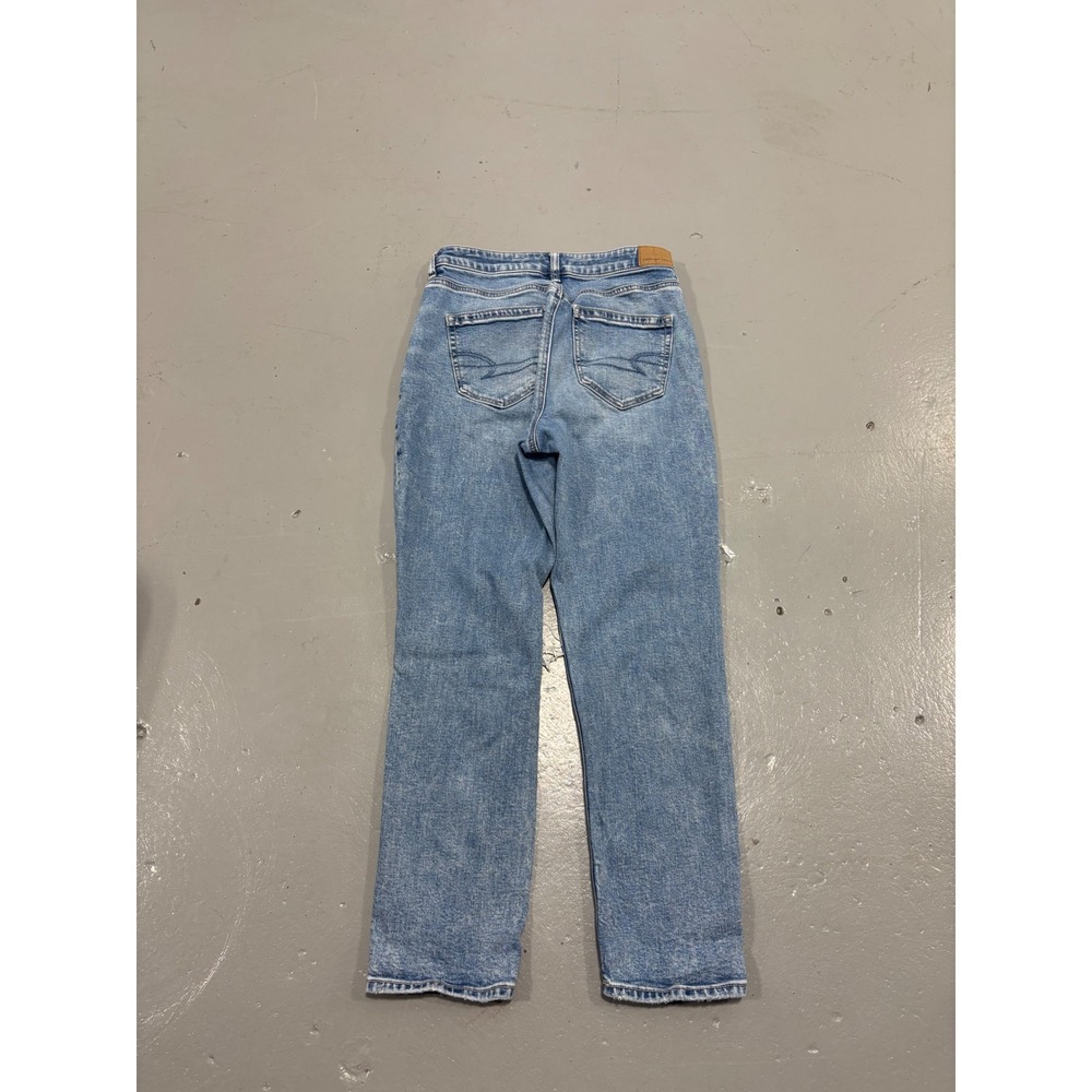 American Eagle Strigid Mom Jeans Womens 4 Short Distressed Blue High Rise‎ Denim - Picture 8 of 8